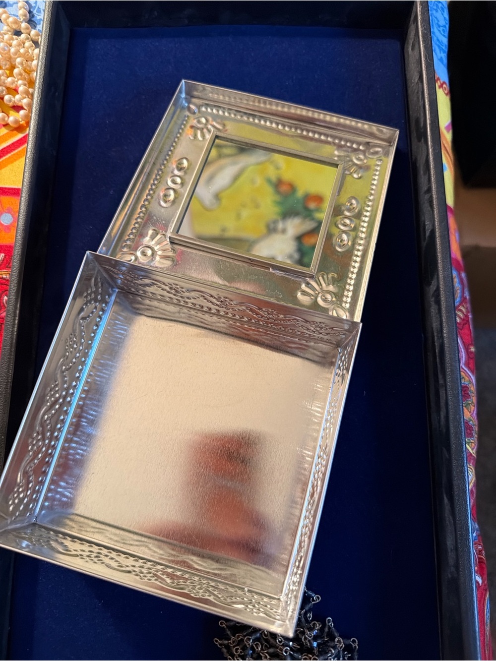 VSA Virgins Saints & Angels San Benito Necklace + Mexican Sacred Heart Tin Box - Picture 9 of 12